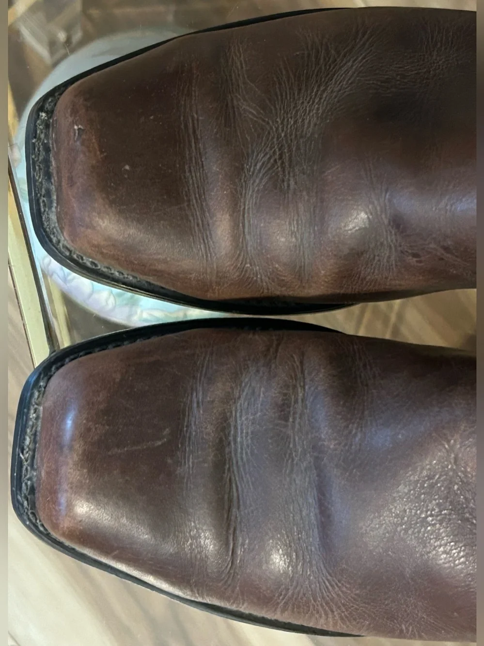Vintage Sears Brown Leather Harness Boots Size 10.5